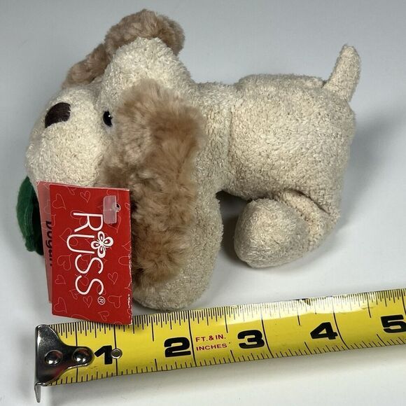Russ Luv Pets Dugan Dog Shamrock Clover St. Patrick's Day Mini Plush NWT - Picture 9 of 9